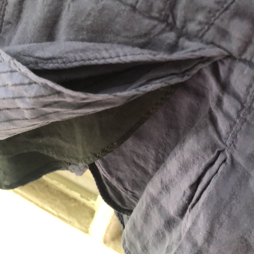 Anthro cotton peplum shirt sleeve jacket/top. - Picture 6 of 12